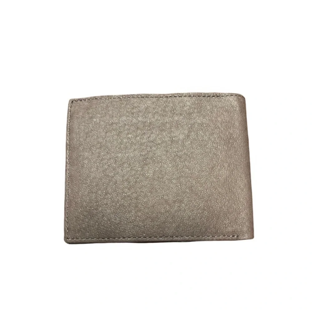 Leather Bifold Embroidered Standing Buffalo‎ Wallet NWT